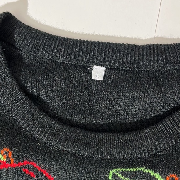 Truly Hard Seltzer Ugly Christmas Sweater Large Black fruit colorful - Picture 2 of 5